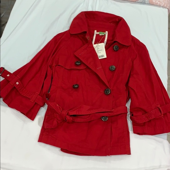 Anthropologie Red Jacket Size 4 Never 